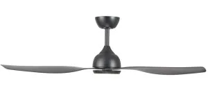 Claro Whisper DC 52" Ceiling Fan with CCT LED Light and Remote Black by Claro, a Ceiling Fans for sale on Style Sourcebook