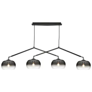 Cougar Jordet 4 Light Glass Pendant Black by Cougar, a Pendant Lighting for sale on Style Sourcebook