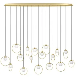 Eglo Brass Portocolom Oval LED Pendant 17 Light by Eglo, a Pendant Lighting for sale on Style Sourcebook