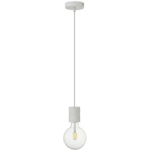 Telbix Lang Cord Pendant Light E27 White by Telbix, a Pendant Lighting for sale on Style Sourcebook