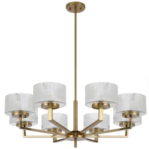 Telbix Moreno 8 Light Pendant Light Antique Gold by Telbix, a Pendant Lighting for sale on Style Sourcebook