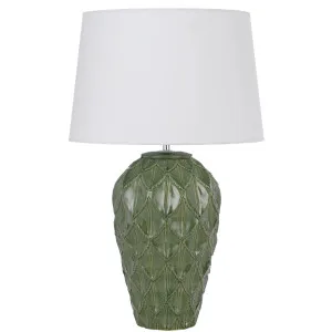 Telbix Madrid Ceramic Table Lamp (E27) Green by Telbix, a Table & Bedside Lamps for sale on Style Sourcebook