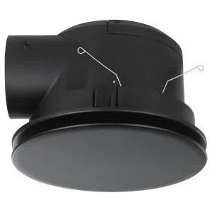 Eglo Samba Round Exhaust Fan Black by Eglo, a Exhaust Fans for sale on Style Sourcebook