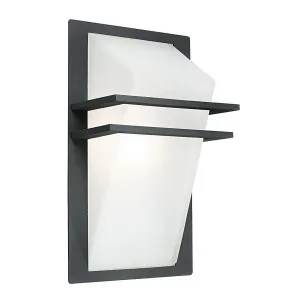 Eglo Park Aluminium Exterior Wall Light Triangle Glass IP44 Anthracite by Eglo, a Outdoor Lighting for sale on Style Sourcebook