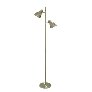 Telbix Torres Metal Dual Switch 2 Light Floor Lamp Antique Brass by Telbix, a Floor Lamps for sale on Style Sourcebook