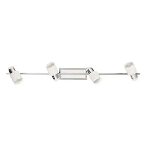 Eglo Davida White   Chrome Adjustable LED GU10 Spotlight 4 Light by Eglo, a LED Lighting for sale on Style Sourcebook