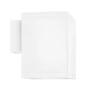 Porter CCT Tri Colour 15W LED Square Wall Pillar Light White by Havit, a Outdoor Lighting for sale on Style Sourcebook