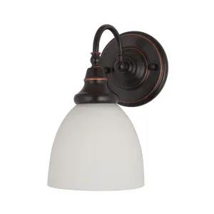 Lode Benson Opal Glass Wall Bracket Light Bronze by Lode International, a Wall Lighting for sale on Style Sourcebook