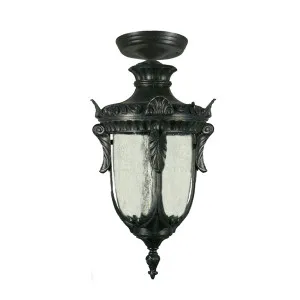 Lode Wellington Antique Black Under Eave Light IP44 Medium by Lode International, a Outdoor Lighting for sale on Style Sourcebook