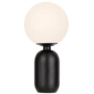 Telbix Kade Table Lamp Small Edison Screw (E14) Black and Opal by Telbix, a Table & Bedside Lamps for sale on Style Sourcebook