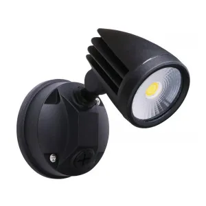 Martec Fortress 2 15W LED CCT Single Adjustable Spotlight IP54 Black by Martec, a Outdoor Lighting for sale on Style Sourcebook