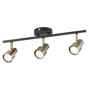 Mercator Noah Antique Brass Adjustable LED Bar Light 3 Light by Mercator, a Spotlights for sale on Style Sourcebook