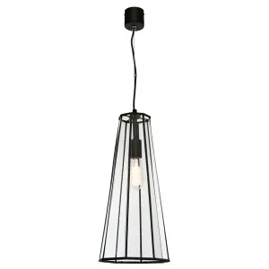 Cougar Zara 1 Light Pendant E27 Black by Cougar, a Pendant Lighting for sale on Style Sourcebook