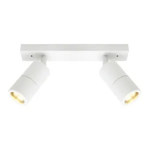 Cougar Stockholm White Adjustable GU10 IP44 Bar Light 2 Light by Cougar, a Spotlights for sale on Style Sourcebook