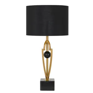 Telbix Vardo Table Lamp (E27) Black & Gold by Telbix, a Table & Bedside Lamps for sale on Style Sourcebook