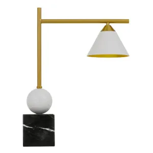 Telbix Arturo Table Lamp (E27) Black & White by Telbix, a Table & Bedside Lamps for sale on Style Sourcebook