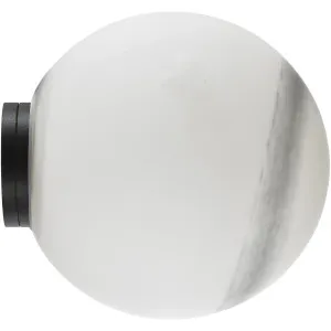 Calibo Crest Alabaster Glass 140mm IP44 Orb Wall Light Black by Calibo, a Wall Lighting for sale on Style Sourcebook