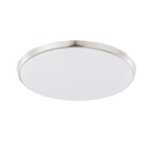 Eglo Ollie 18W Dimmable CCT LED Oyster Light IP54 Brushed Chrome by Eglo, a LED Lighting for sale on Style Sourcebook