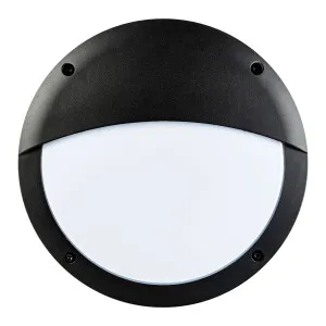 Havit Stor Matte Black Exterior IP54 LED Eyelid Bunker Light Tri Colour by Havit, a Outdoor Lighting for sale on Style Sourcebook