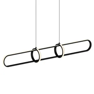 Mercator Odin Linear Dimmable LED Pendant Light Black by Mercator, a Pendant Lighting for sale on Style Sourcebook