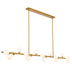 Telbix Moran Large 18 Light Linear Pendant Gold by Telbix, a Pendant Lighting for sale on Style Sourcebook