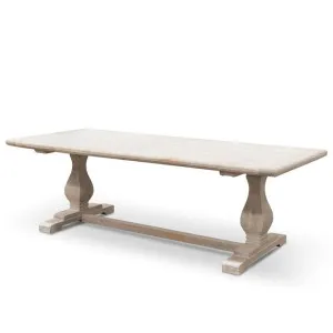 Ex Display - Titan Reclaimed 2.4m ELM Wood Dining Table - Rustic White Washed by Interior Secrets - AfterPay Available by Interior Secrets, a Dining Tables for sale on Style Sourcebook