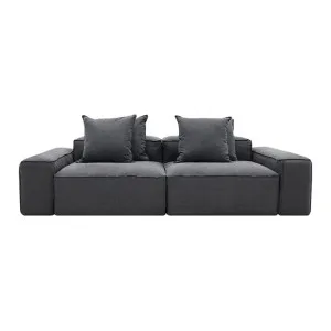 Riley Linen Charcoal Modular Sofa - 2 Seater by James Lane, a Sofas for sale on Style Sourcebook