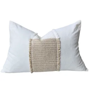 Dénpasar Linen Cushion 40x60cm Lumbar - Waffle Off White | Natural by Macey & Moore, a Cushions, Decorative Pillows for sale on Style Sourcebook