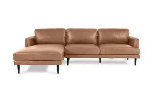 Alice Leather Left Hand Chaise Sofa, Brown, by Lounge Lovers by Lounge Lovers, a Sofas for sale on Style Sourcebook