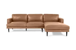 Alice Leather Right Hand Chaise Sofa, Brown, by Lounge Lovers by Lounge Lovers, a Sofas for sale on Style Sourcebook