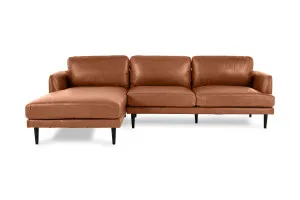 Alice Leather Left Hand Chaise Sofa, Phoenix Saddle, by Lounge Lovers by Lounge Lovers, a Sofas for sale on Style Sourcebook