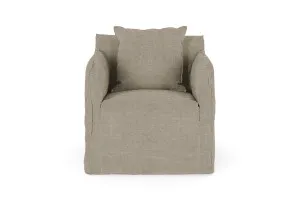 Bronte Modern Armchair, Linen Mist, by Lounge Lovers by Lounge Lovers, a Chairs for sale on Style Sourcebook