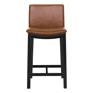 Everest Bar Chair in Ultra Leather Light Brown / Black Leg by OzDesignFurniture, a Bar Stools for sale on Style Sourcebook