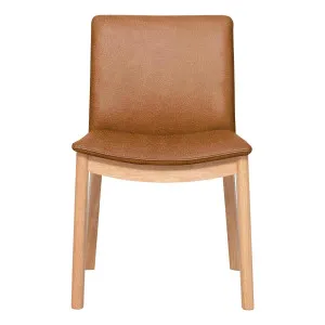 Everest Dining Chair in Ultra Leather Light Brown / Clear by OzDesignFurniture, a Dining Chairs for sale on Style Sourcebook