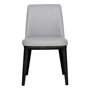 Hayes Dining Chair in Leather Pewter / Black by OzDesignFurniture, a Dining Chairs for sale on Style Sourcebook