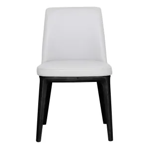 Hayes Dining Chair in Leather White / Black by OzDesignFurniture, a Dining Chairs for sale on Style Sourcebook