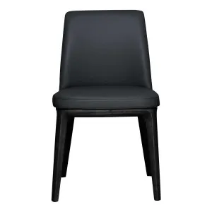 Hayes Dining Chair in Leather Black / Black by OzDesignFurniture, a Dining Chairs for sale on Style Sourcebook