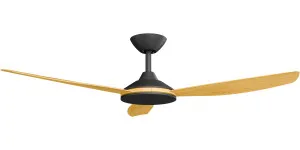 Calibo Condor 52" DC Ceiling Fan with Remote Control Black and Bamboo by Calibo, a Ceiling Fans for sale on Style Sourcebook