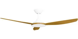 Calibo Condor 52" DC Ceiling Fan with Remote Control White and Teak by Calibo, a Ceiling Fans for sale on Style Sourcebook