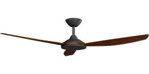 Calibo Condor 56" DC Ceiling Fan with Remote Control Black and Koa by Calibo, a Ceiling Fans for sale on Style Sourcebook