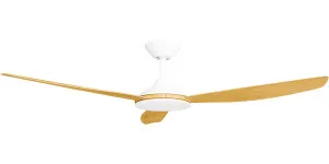 Calibo Condor 56" DC Ceiling Fan with Remote Control White and Bamboo by Calibo, a Ceiling Fans for sale on Style Sourcebook