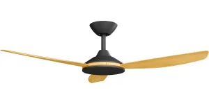 Calibo Condor 48" DC Ceiling Fan with Remote Control Black and Bamboo by Calibo, a Ceiling Fans for sale on Style Sourcebook