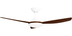 Calibo Condor 48" DC Ceiling Fan with LED Light and Remote Control White and Koa by Calibo, a Ceiling Fans for sale on Style Sourcebook