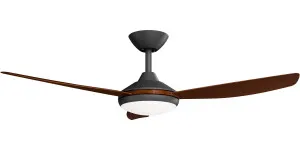 Calibo Condor 48" DC Ceiling Fan with LED Light and Remote Control Black and Koa by Calibo, a Ceiling Fans for sale on Style Sourcebook