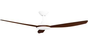 Calibo Condor 56" DC Ceiling Fan with Remote Control White and Koa by Calibo, a Ceiling Fans for sale on Style Sourcebook