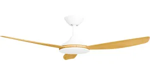 Calibo Condor 48" DC Ceiling Fan with Remote Control White and Bamboo by Calibo, a Ceiling Fans for sale on Style Sourcebook