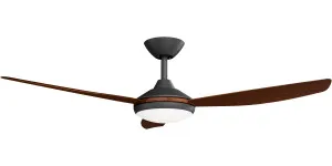 Calibo Condor 52" DC Ceiling Fan with LED Light and Remote Control Black and Koa by Calibo, a Ceiling Fans for sale on Style Sourcebook