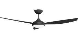 Calibo Condor 56" DC Ceiling Fan with LED Light and Remote Control Black by Calibo, a Ceiling Fans for sale on Style Sourcebook