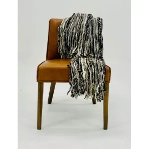 Vida Hand Knitted Throw Black by Love That Homewares, a Throws for sale on Style Sourcebook