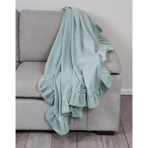 Ruffle Throw Sage 125x150cm by Love That Homewares, a Throws for sale on Style Sourcebook